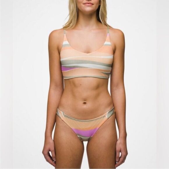 030 PrAna Willow Reversible Top & Gemma Reversible Bottom Bikini Set Multicolor - Picture 1 of 10